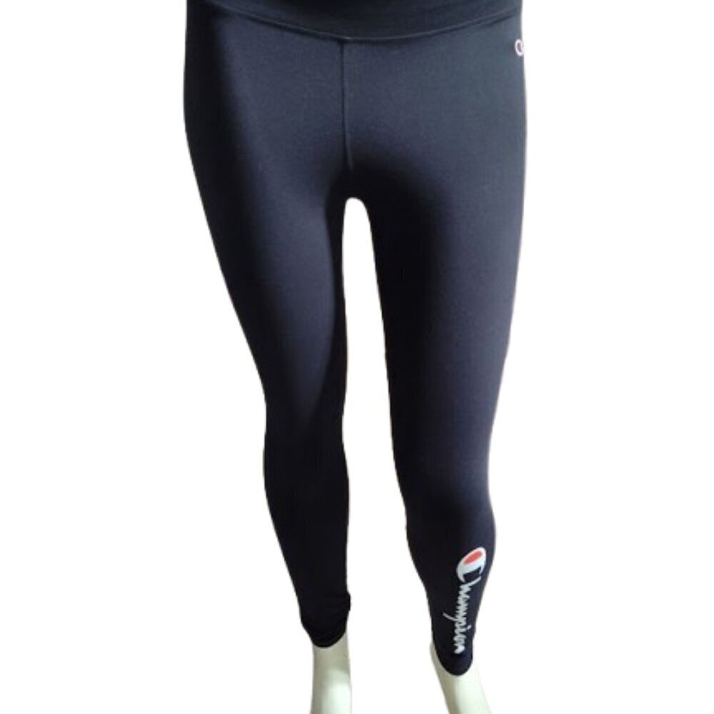 Champion Black Logo Spandex Leggings Size Large - Picture 6 of 10